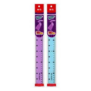 M&G Lineal 30 cm, flexibel und langlebig (blau, rosa)